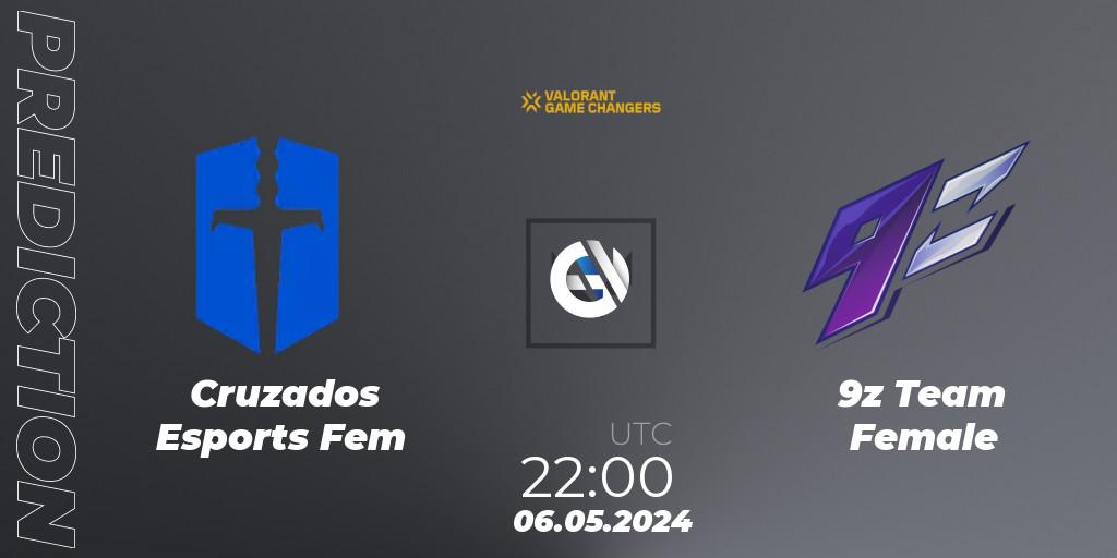 Cruzados Esports Fem - 9z Team Female: ennuste. 06.05.2024 at 22:00, VALORANT, VCT 2024: Game Changers LAS - Opening
