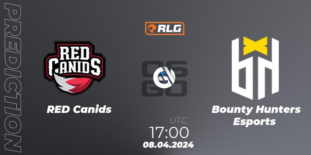 RED Canids - Bounty Hunters Esports: ennuste. 08.04.2024 at 17:00, Counter-Strike (CS2), RES Latin American Series #3