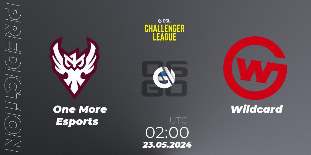 One More Esports - Wildcard: ennuste. 23.05.2024 at 03:00, Counter-Strike (CS2), ESL Challenger League Season 47: North America