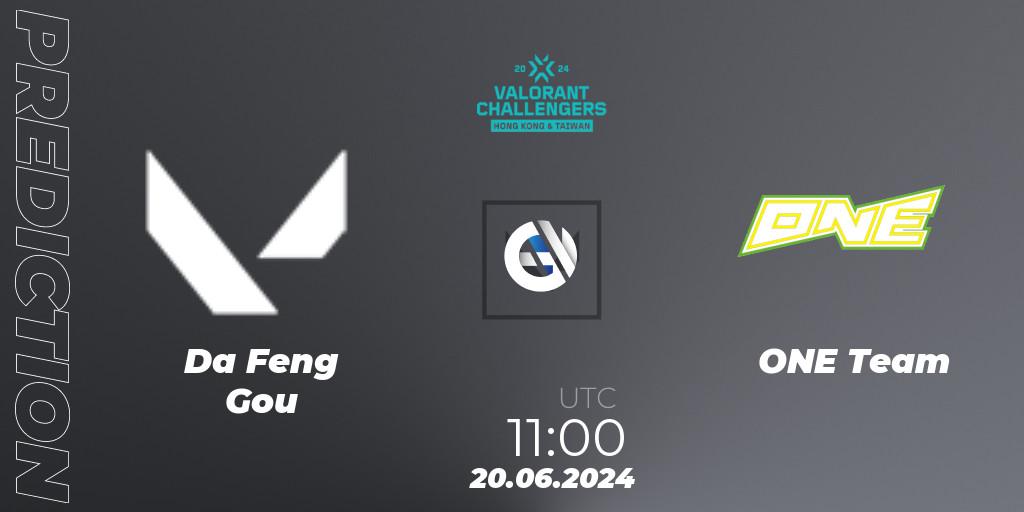 Da Feng Gou - ONE Team: ennuste. 20.06.2024 at 11:00, VALORANT, VALORANT Challengers Hong Kong and Taiwan 2024: Split 2