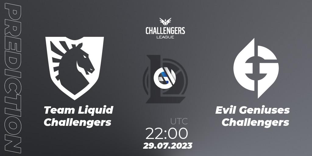 Team Liquid Challengers - Evil Geniuses Challengers: ennuste. 29.07.23, LoL, North American Challengers League 2023 Summer - Playoffs