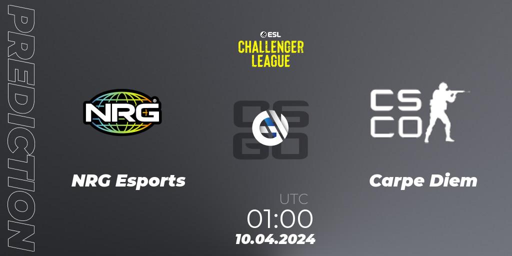 NRG Esports - Carpe Diem: ennuste. 10.04.2024 at 01:00, Counter-Strike (CS2), ESL Challenger League Season 47: North America