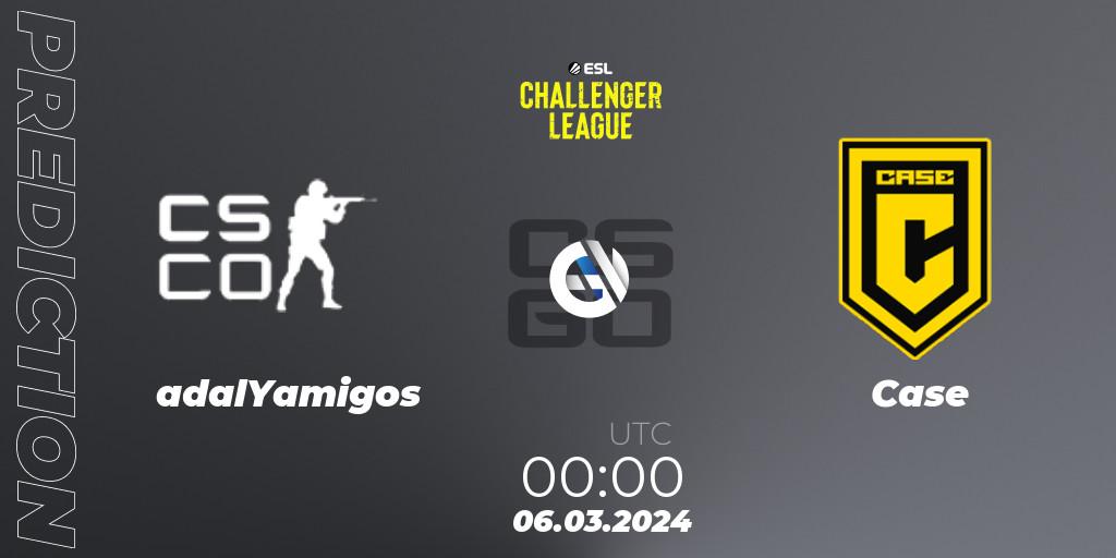 adalYamigos - Case: ennuste. 06.03.2024 at 00:20, Counter-Strike (CS2), ESL Challenger League Season 47: South America