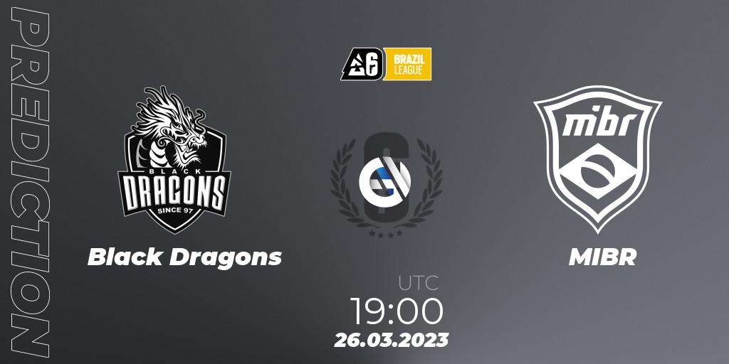 Black Dragons - MIBR: ennuste. 26.03.23, Rainbow Six, Brazil League 2023 - Stage 1