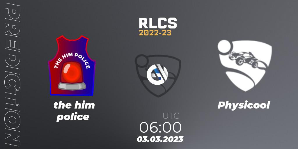 the him police - Physicool: ennuste. 03.03.2023 at 06:00, Rocket League, RLCS 2022-23 - Winter: Oceania Regional 3 - Winter Invitational