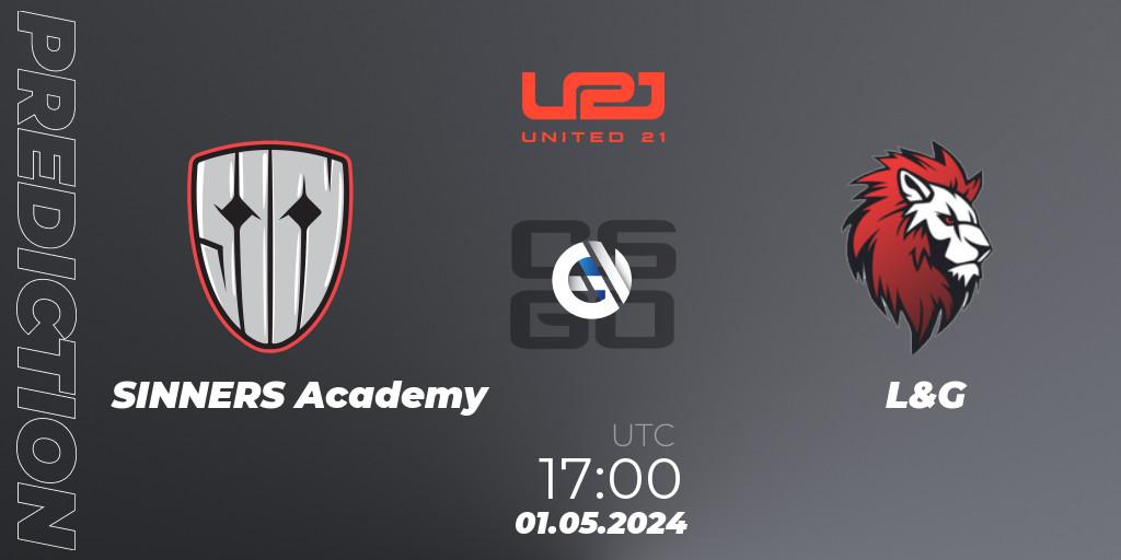 SINNERS Academy - L&G: ennuste. 01.05.2024 at 17:00, Counter-Strike (CS2), United21 Season 13: Division 2