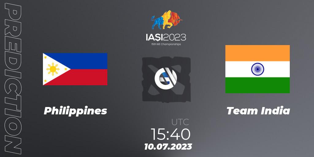 Philippines - Team India: ennuste. 11.07.2023 at 07:00, Dota 2, Gamers8 IESF Asian Championship 2023