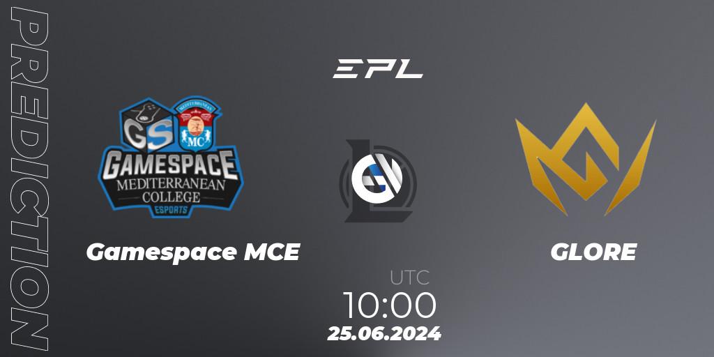 Gamespace MCE - GLORE: ennuste. 25.06.2024 at 10:00, LoL, European Pro League: Season 2