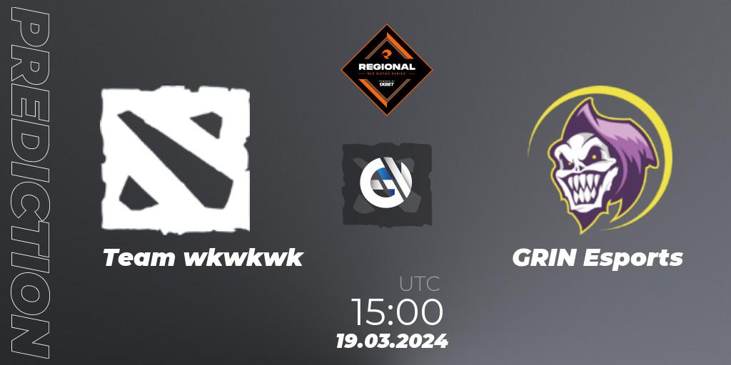 Team wkwkwk - GRIN Esports: ennuste. 25.03.24, Dota 2, RES Regional Series: EU #1