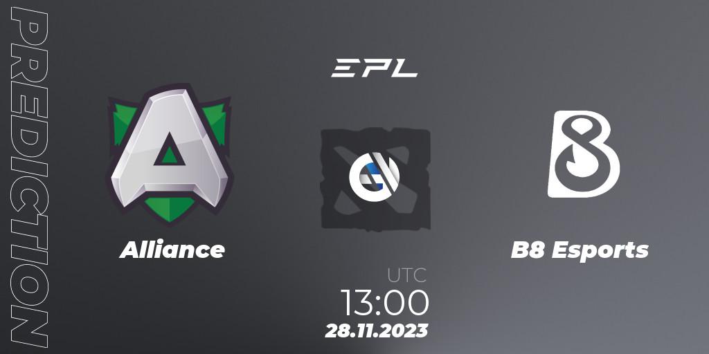 Alliance - B8 Esports: ennuste. 28.11.23, Dota 2, European Pro League Season 14