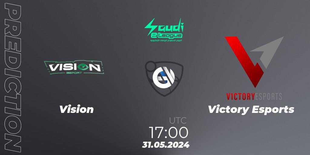 Vision - Victory Esports: ennuste. 31.05.2024 at 20:00, Rocket League, Saudi eLeague 2024 - Major 2: Online Major Phase 2