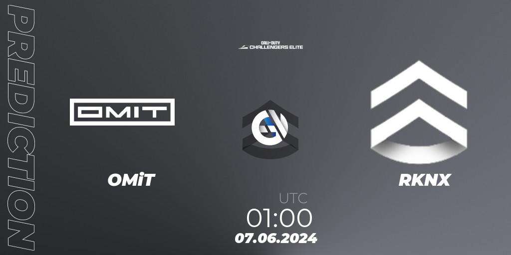 OMiT - RKNX: ennuste. 07.06.2024 at 00:00, Call of Duty, Call of Duty Challengers 2024 - Elite 3: NA