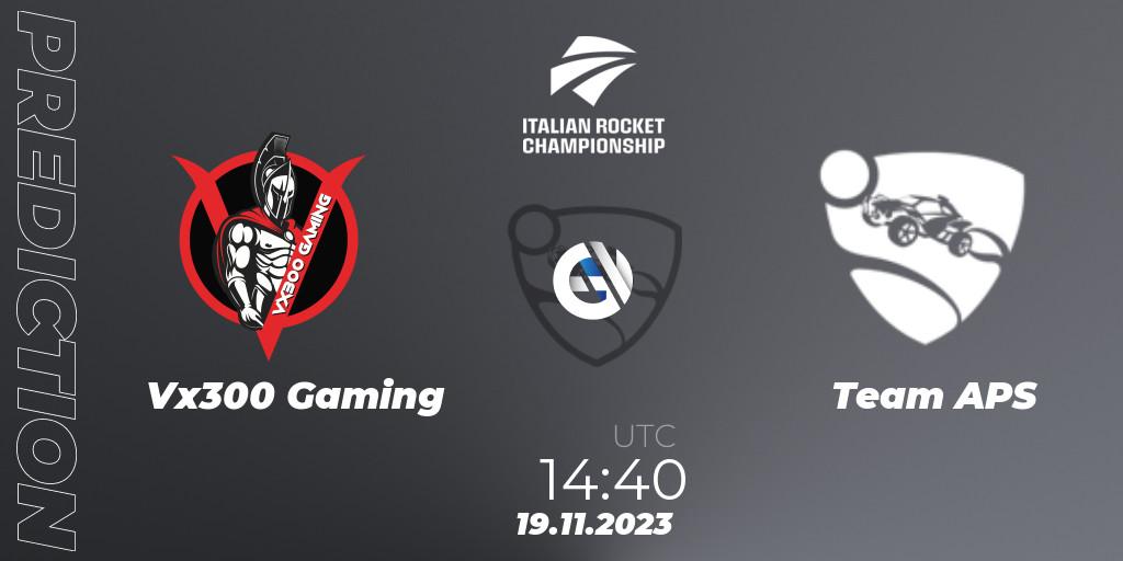 Vx300 Gaming - Team APS: ennuste. 19.11.2023 at 14:40, Rocket League, Italian Rocket Championship Season 11Serie A Relegation