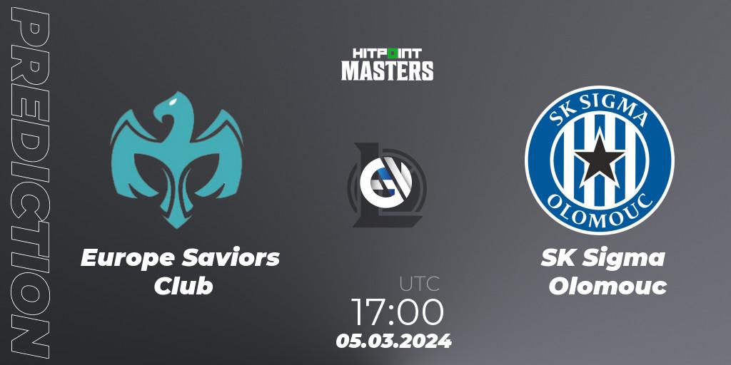 Europe Saviors Club - SK Sigma Olomouc: ennuste. 05.03.2024 at 17:00, LoL, Hitpoint Masters Spring 2024