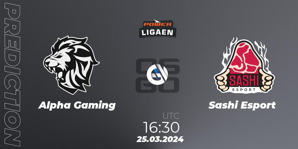 Alpha Gaming - Sashi Esport: ennuste. 25.03.24, CS2 (CS:GO), Dust2.dk Ligaen Season 25