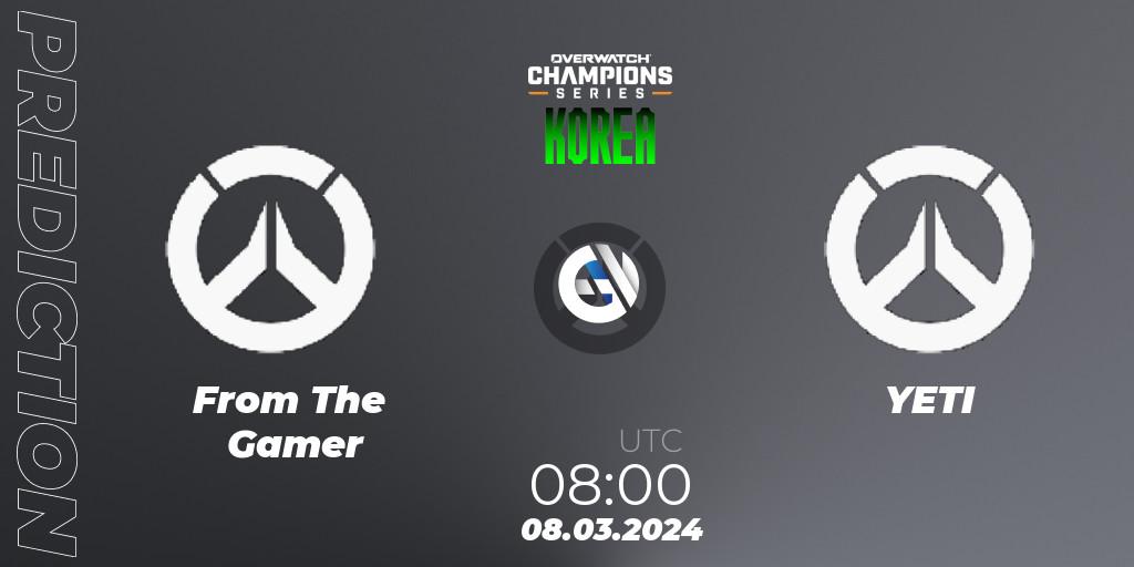 From The Gamer - YETI: ennuste. 08.03.2024 at 08:00, Overwatch, Overwatch Champions Series 2024 - Stage 1 Korea