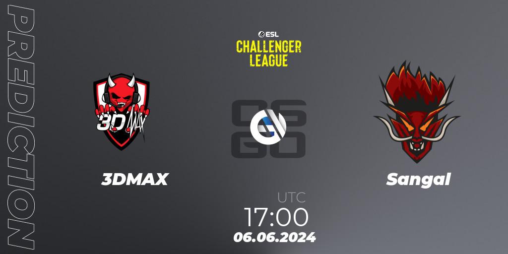 3DMAX - Sangal: ennuste. 06.06.2024 at 17:00, Counter-Strike (CS2), ESL Challenger League Season 47: Europe