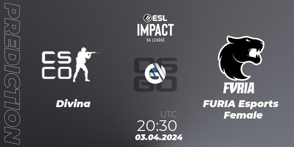 Divina - FURIA Esports Female: ennuste. 03.04.24, CS2 (CS:GO), ESL Impact League Season 5: South America