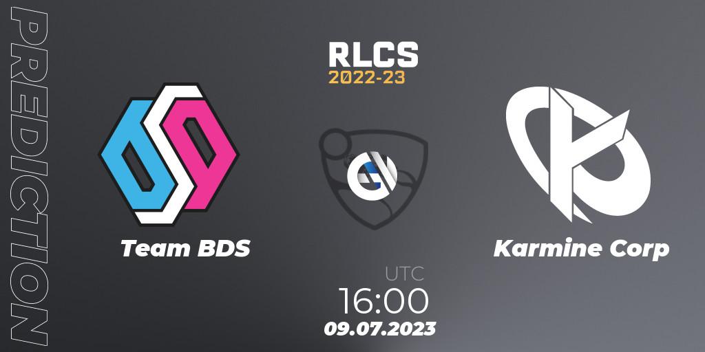 Team BDS - Karmine Corp: ennuste. 09.07.2023 at 16:00, Rocket League, RLCS 2022-23 Spring Major