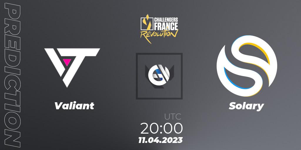 Valiant - Solary: ennuste. 11.04.2023 at 20:10, VALORANT, VALORANT Challengers France: Revolution Split 2 - Regular Season