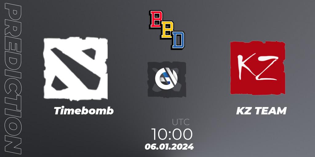 Timebomb - KZ TEAM: ennuste. 06.01.2024 at 10:15, Dota 2, BetBoom Dacha Dubai 2024: WEU Open Qualifier #2