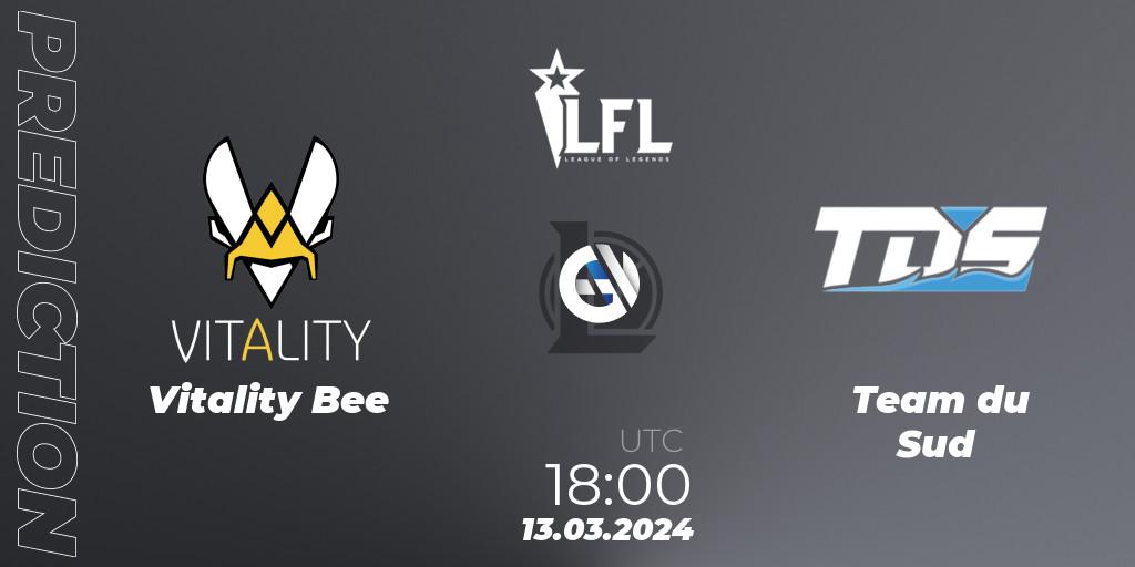 Vitality Bee - Team du Sud: ennuste. 13.03.24, LoL, LFL Spring 2024
