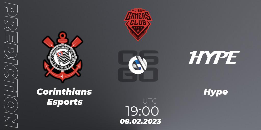 Corinthians Esports - Hype: ennuste. 08.02.2023 at 19:00, Counter-Strike (CS2), Gamers Club Liga Série A: January 2023