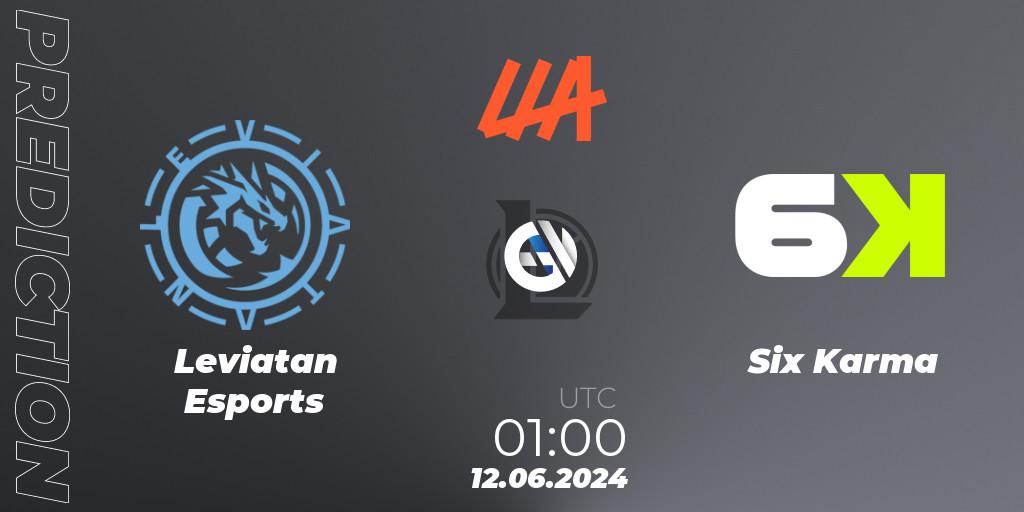 Leviatan Esports - Six Karma: ennuste. 12.06.2024 at 01:00, LoL, LLA Closing 2024 - Group Stage