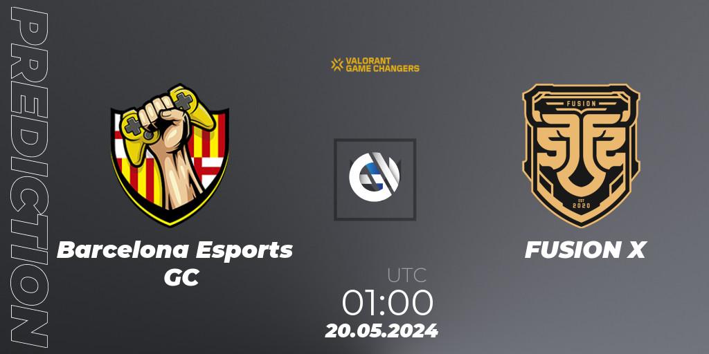 Barcelona Esports GC - FUSION X: ennuste. 20.05.2024 at 01:00, VALORANT, VCT 2024: Game Changers LAN - Opening