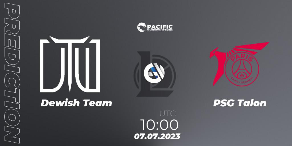 Dewish Team - PSG Talon: ennuste. 07.07.2023 at 10:00, LoL, PACIFIC Championship series Group Stage