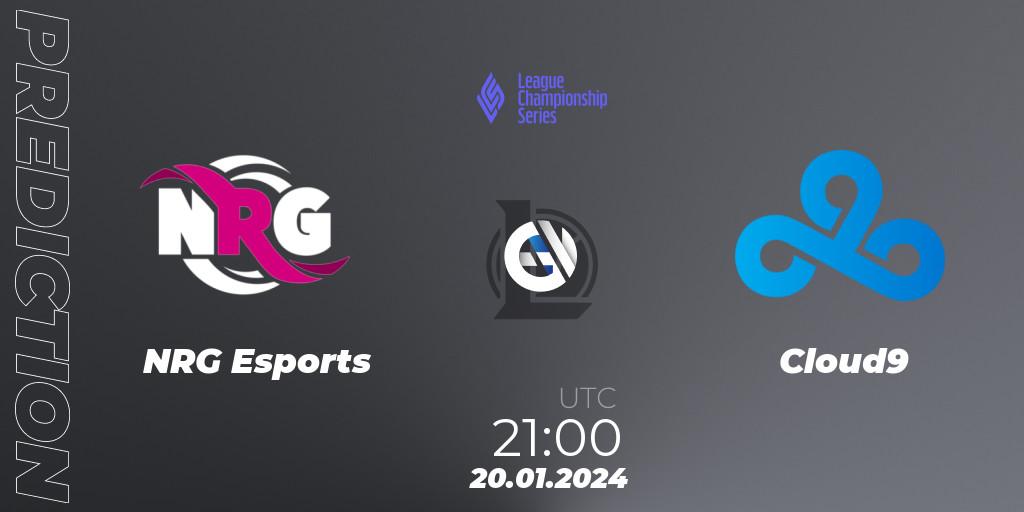 NRG Esports - Cloud9: ennuste. 20.01.2024 at 21:00, LoL, LCS Spring 2024 - Group Stage