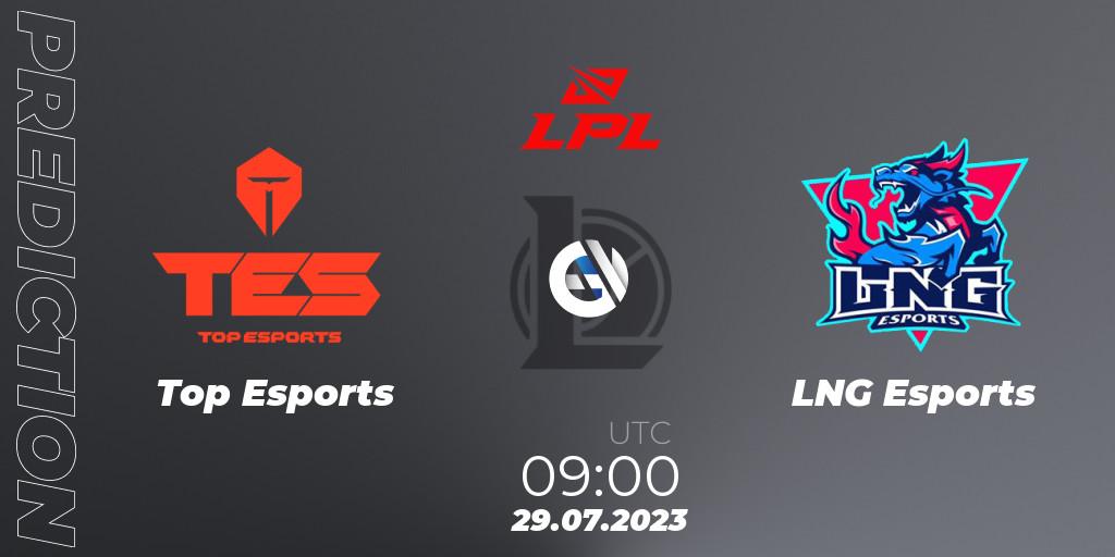 Top Esports - LNG Esports: ennuste. 29.07.2023 at 09:00, LoL, LPL Summer 2023 - Playoffs