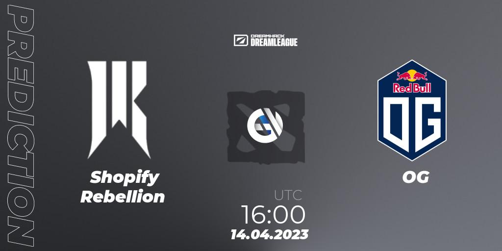 Shopify Rebellion - OG: ennuste. 14.04.2023 at 15:55, Dota 2, DreamLeague Season 19 - Group Stage 2