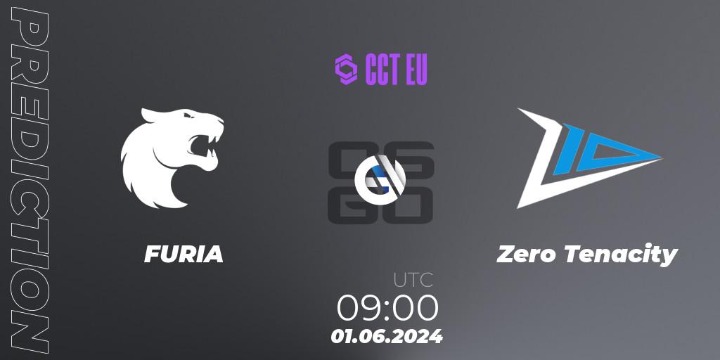 FURIA - Zero Tenacity: ennuste. 01.06.2024 at 09:00, Counter-Strike (CS2), CCT Season 2 Europe Series 4