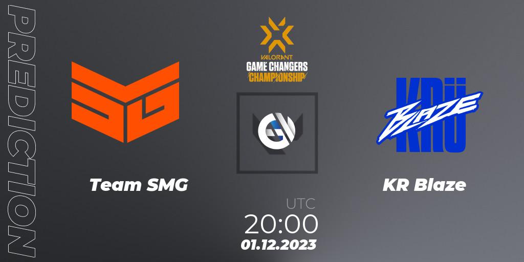 Team SMG - KRÜ Blaze: ennuste. 01.12.2023 at 17:15, VALORANT, VCT 2023: Game Changers Championship