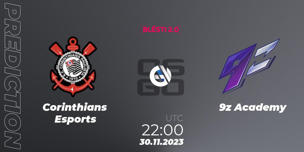 Corinthians Esports - 9z Academy: ennuste. 30.11.2023 at 17:00, Counter-Strike (CS2), BLÉSTI 2.0
