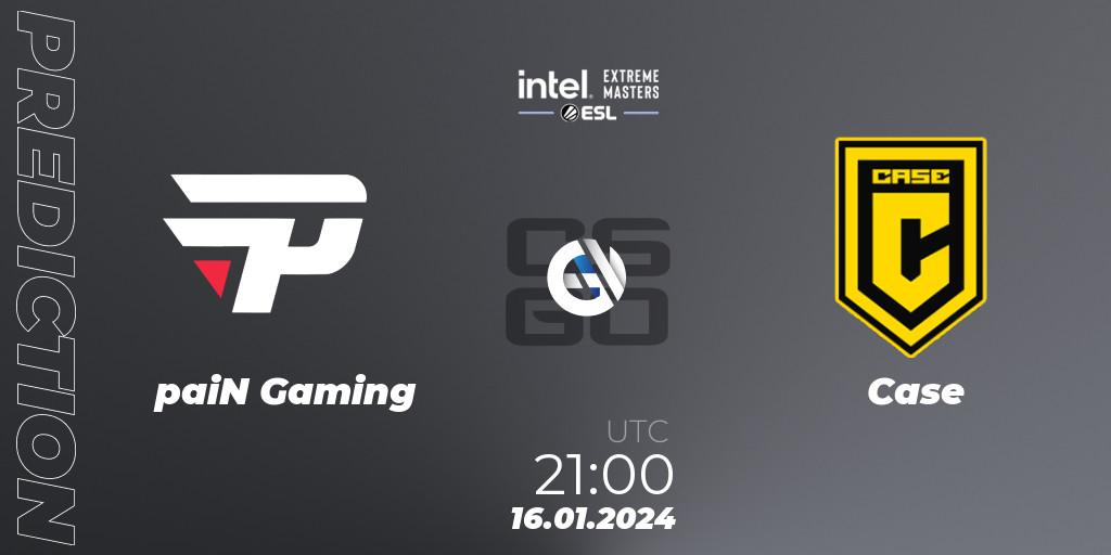 paiN Gaming - Case: ennuste. 16.01.2024 at 21:10, Counter-Strike (CS2), Intel Extreme Masters China 2024: South American Open Qualifier #2