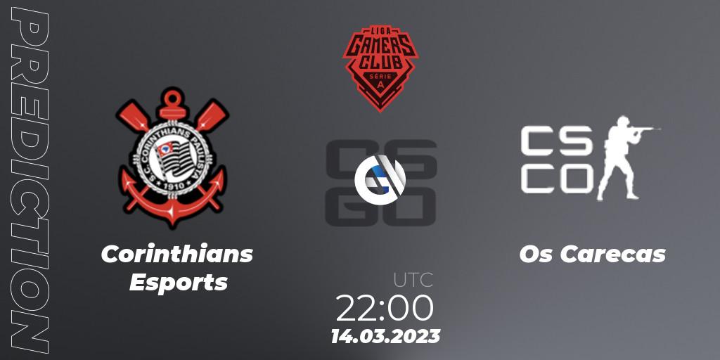 Corinthians Esports - Os Carecas: ennuste. 14.03.23, CS2 (CS:GO), Gamers Club Liga Série A: February 2023