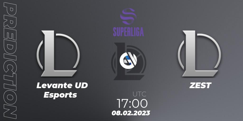 Levante UD Esports - ZEST: ennuste. 08.02.2023 at 17:00, LoL, LVP Superliga 2nd Division Spring 2023 - Group Stage