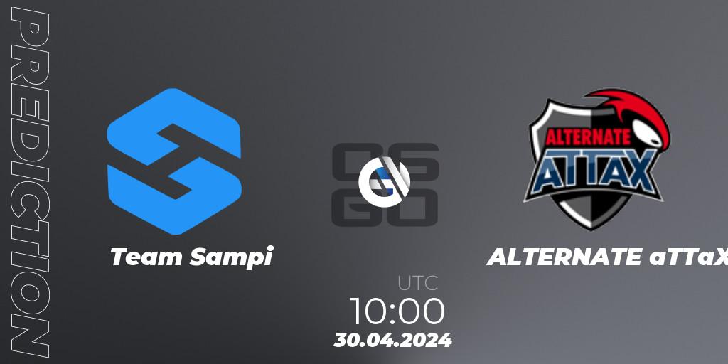 Team Sampi - ALTERNATE aTTaX: ennuste. 30.04.2024 at 10:00, Counter-Strike (CS2), HellCup #9