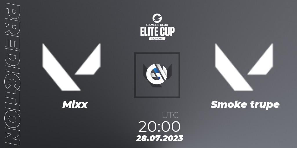 Mixx - Smoke trupe: ennuste. 28.07.2023 at 20:00, VALORANT, Gamers Club Elite Cup 2023