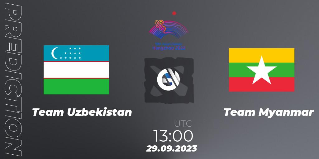 Team Uzbekistan - Team Myanmar: ennuste. 29.09.2023 at 13:00, Dota 2, 2022 Asian Games