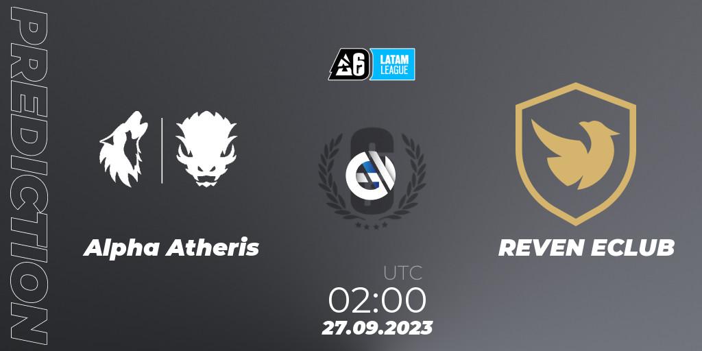 Alpha Atheris - REVEN ECLUB: ennuste. 27.09.2023 at 02:00, Rainbow Six, LATAM League 2023 - Stage 2