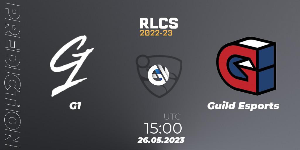 G1 - Guild Esports: ennuste. 26.05.23, Rocket League, RLCS 2022-23 - Spring: Europe Regional 2 - Spring Cup