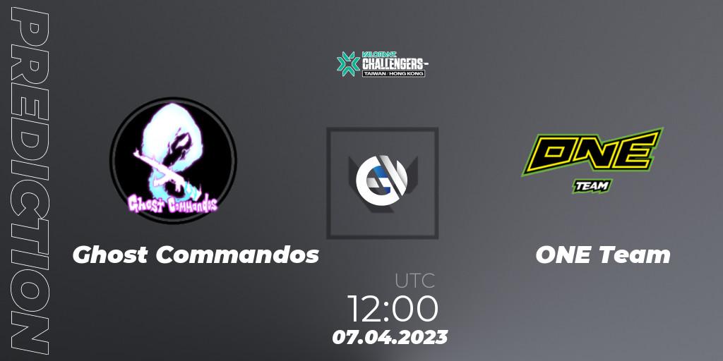 Ghost Commandos - ONE Team: ennuste. 07.04.2023 at 13:20, VALORANT, VALORANT Challengers 2023: Hong Kong & Taiwan Split 2 - Group stage