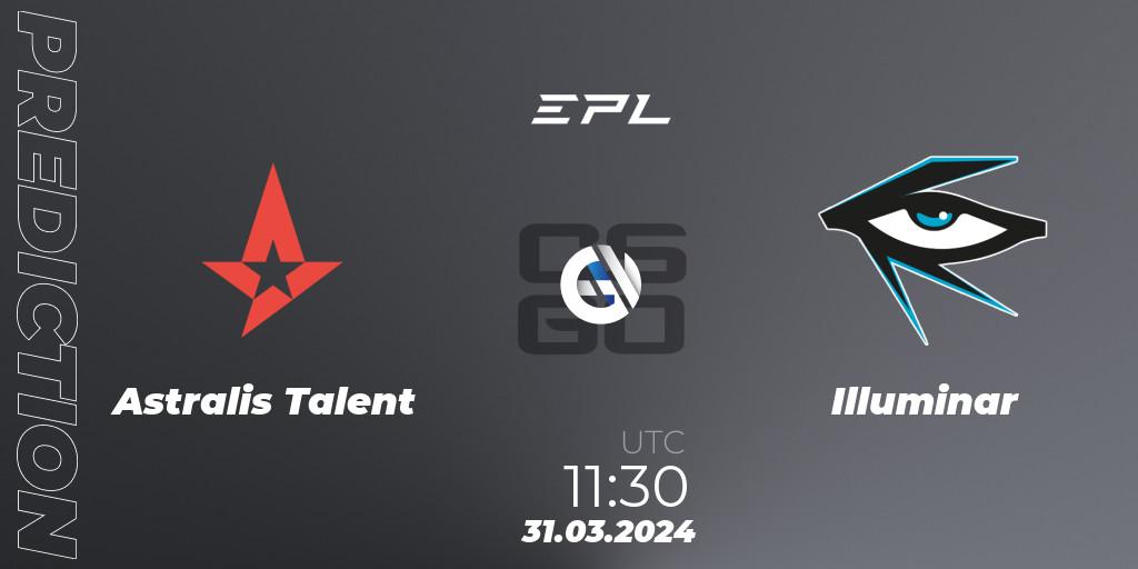 Astralis Talent - Illuminar: ennuste. 30.03.24, CS2 (CS:GO), European Pro League Season 16: Division 2