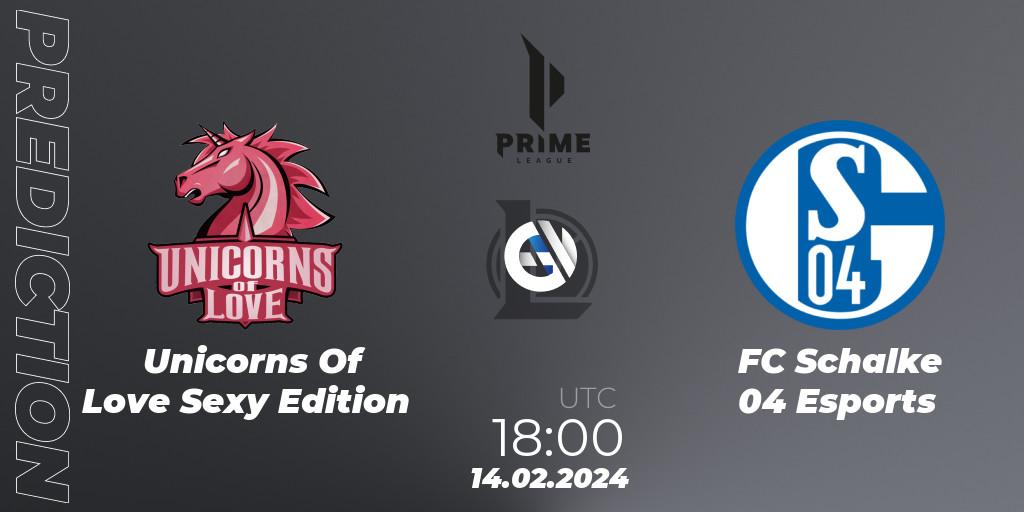 Unicorns Of Love Sexy Edition - FC Schalke 04 Esports: ennuste. 14.02.24, LoL, Prime League Spring 2024 - Group Stage