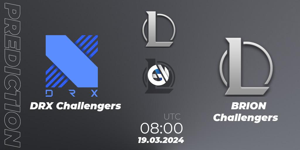 DRX Challengers - BRION Challengers: ennuste. 19.03.24, LoL, LCK Challengers League 2024 Spring - Group Stage
