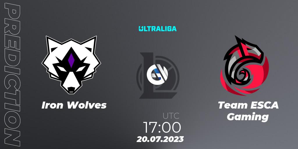 Iron Wolves - Team ESCA Gaming: ennuste. 20.07.2023 at 17:00, LoL, Ultraliga Season 10 2023 Regular Season