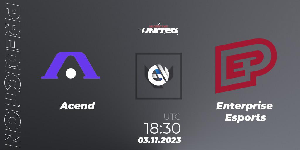 Acend - Enterprise Esports: ennuste. 03.11.2023 at 18:30, VALORANT, VALORANT East: United: Season 2: Stage 3 - Finals